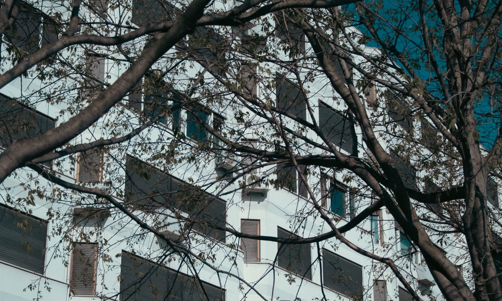 Modern residential building in Istanbul, Türkiye.